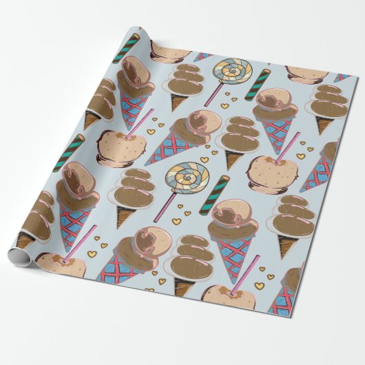 Ice cream pattern | Lollies pattern | lollipop 25 Geschenkpapier (Ungerollt)