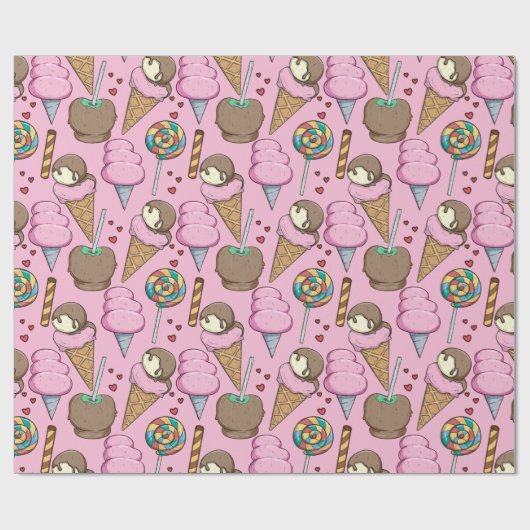 Ice cream pattern | Lollies pattern | lollipop 26 Geschenkpapier (Flach)