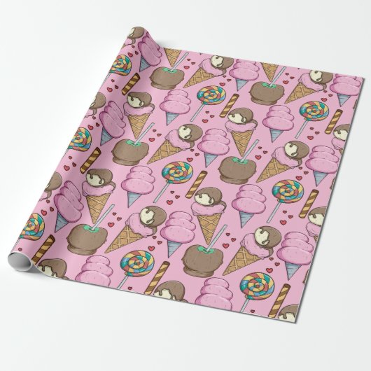 Ice cream pattern | Lollies pattern | lollipop 26 Geschenkpapier (Ungerollt)