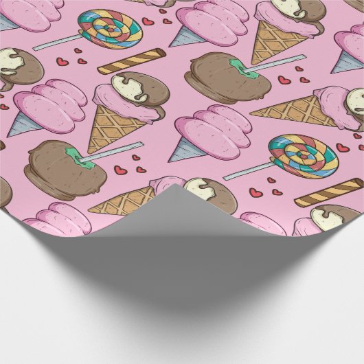 Ice cream pattern | Lollies pattern | lollipop 26 Geschenkpapier (Ecke)