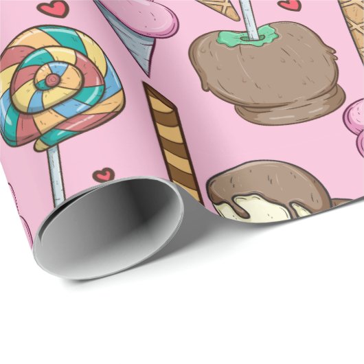 Ice cream pattern | Lollies pattern | lollipop 26 Geschenkpapier (Rolleneckpunkt)