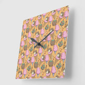 Ice cream pattern | Lollies pattern | lollipop 26 Quadratische Wanduhr (Winkel)