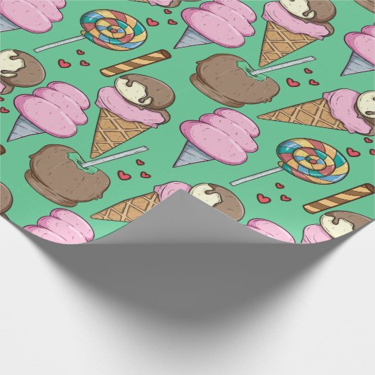 Ice cream pattern | Lollies pattern | lollipop 29 Geschenkpapier (Ecke)