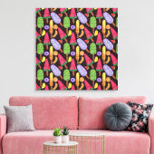 Ice cream pattern | Lollies pattern | lollipop 4 Leinwanddruck (Insitu (Wohnzimmer))
