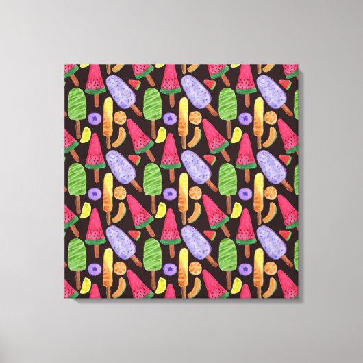 Ice cream pattern | Lollies pattern | lollipop 4 Leinwanddruck (Vorderseite)
