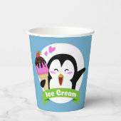 Ice Cream Penguin-Farbe Pappbecher (Rückseite)