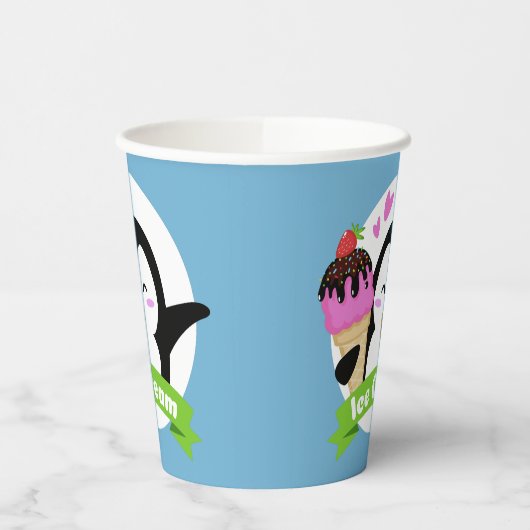 Ice Cream Penguin-Farbe Pappbecher (Links)