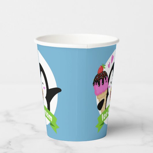 Ice Cream Penguin-Farbe Pappbecher (Rechts)