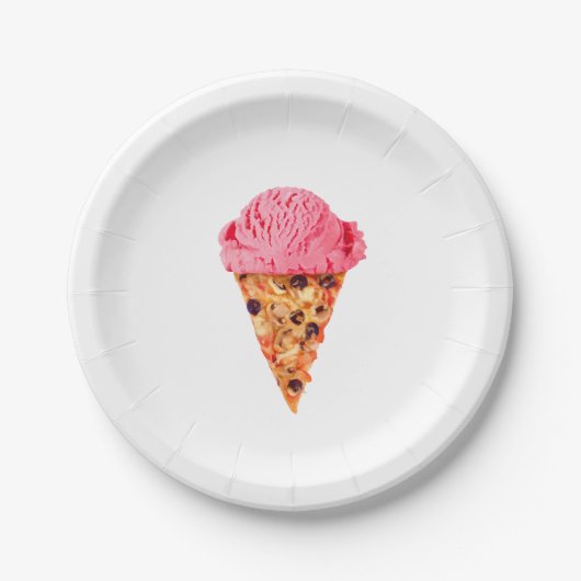 Ice Cream Pizza Pappteller (Vorderseite)