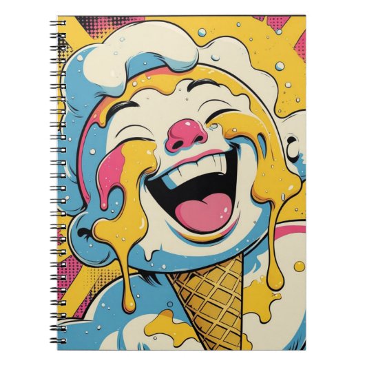 Ice Cream Pop Art Explosion Notebook Notizblock (Vorderseite)