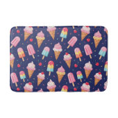 Ice cream, popsicles and cherries pattern badematte (Vorderseite)