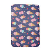 Ice cream, popsicles and cherries pattern badematte (Vorderseite Vertikal)