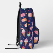 Ice cream, popsicles and cherries pattern bedruckter rucksack (Links)