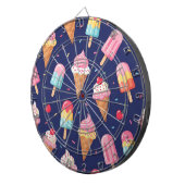 Ice cream, popsicles and cherries pattern dartscheibe (Vorderseite rechts)