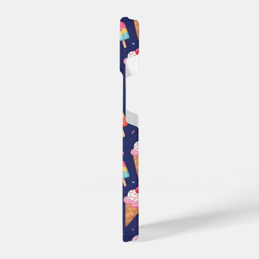 Ice cream, popsicles and cherries pattern iPhone hülle (Linke Seite)