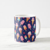 Ice cream, popsicles and cherries pattern kaffeetasse (VorderseiteRechts)