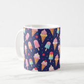 Ice cream, popsicles and cherries pattern kaffeetasse (Vorderseite Links)