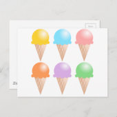 ICE CREAM POSTKARTE (Vorne/Hinten)