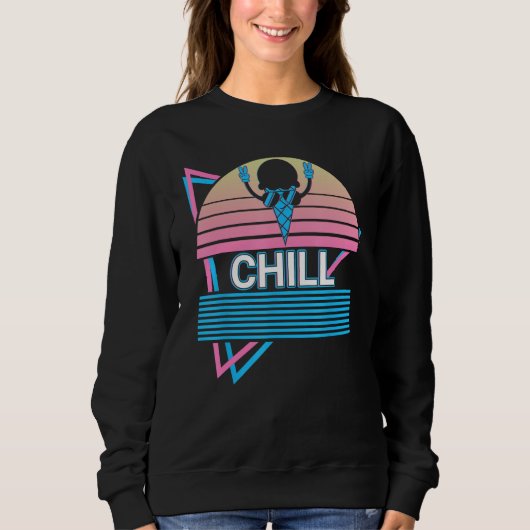 Ice Cream Retro Chill Sweatshirt (Vorderseite)