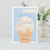 Ice Cream Scoop Classroom Valentine's Day Card Einladung (Stehend Vorderseite)