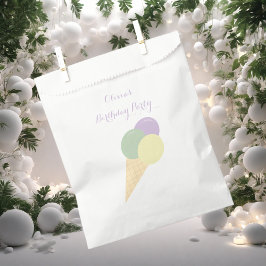 Ice Cream Scoop Pastel bunte Geburtstagsparty Geschenktütchen