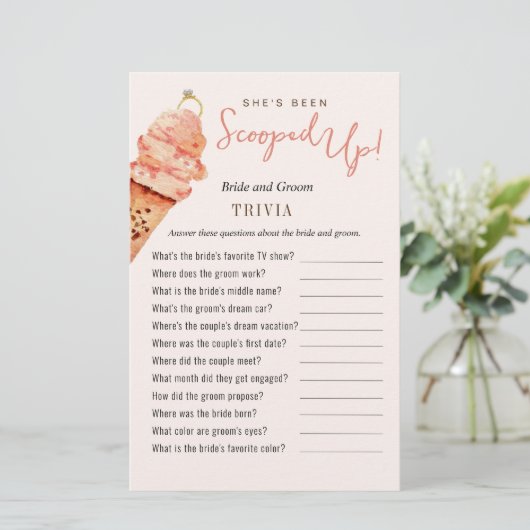 Ice Cream Scoopup Trivia Shower Games (Stehend Vorderseite)