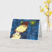 Ice Cream Sheep Greetings Karte (Gelbe Blume)