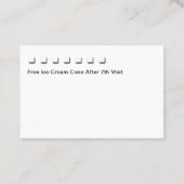 Ice Cream Shop Customer Rewards Visitenkarte (Rückseite)