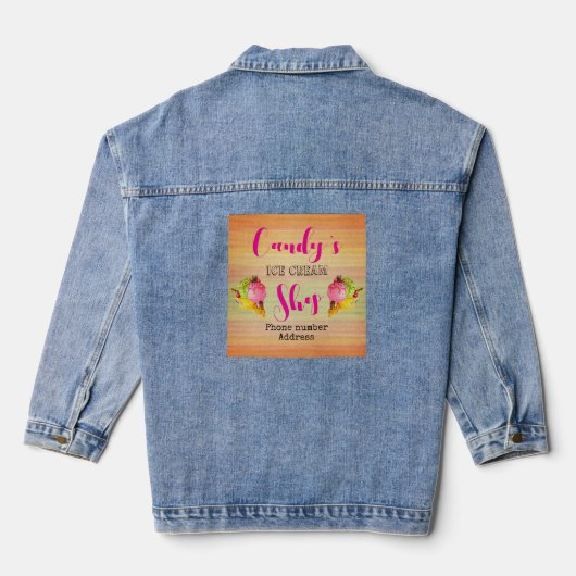 Ice Cream Shop Denim Jean Jacket Jeansjacke (Rückseite)