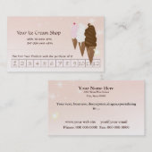 Ice Cream Shop Discount Card Custom Treuekarte (Vorne/Hinten)