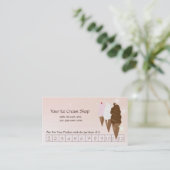 Ice Cream Shop Discount Card Custom Treuekarte (Stehend Vorderseite)