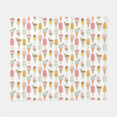 Ice Cream Shop Neuheit Fleecedecke (Vorderseite (Horizontal))