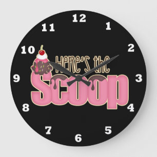 Ice Cream shop sweet treat wall clock Große Wanduhr