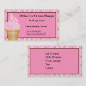Ice Cream Shop Visitenkarten Visitenkarte (Vorne/Hinten)