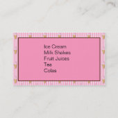 Ice Cream Shop Visitenkarten Visitenkarte (Rückseite)