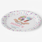 Ice Cream “Six Seven” 7th Birthday Party for Kids Pappteller (Schrägansicht)