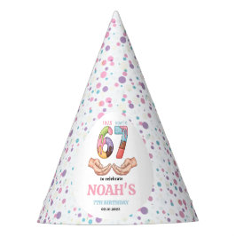 Ice Cream “Six Seven” 7th Birthday Party for Kids Partyhütchen