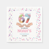 Ice Cream “Six Seven” 7th Birthday Party for Kids Serviette (Vorderseite)