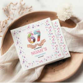 Ice Cream “Six Seven” 7th Birthday Party for Kids Serviette