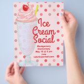 Ice Cream Social Flyer (Hand)
