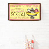 Ice Cream Social Party Dessert Banana Parco Tassin Banner (InSitu)