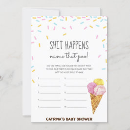 Ice Cream Sprinkle Baby Shower -Editable Name, 5x7 Einladung