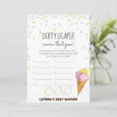 Ice Cream Sprinkle Baby Shower -Editable Name, 5x7 Einladung (Stehend Vorderseite)