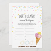 Ice Cream Sprinkle Baby Shower -Editable Name, 5x7 Einladung (Vorne/Hinten)