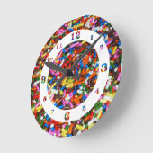 Ice Cream Sprinkles Numbered Runde Wanduhr (Winkel)
