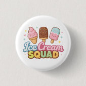 Ice Cream Squad Cute Cartoon Popsicle Button (Vorderseite)