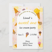 ice cream summer party photo einladung (Rückseite)