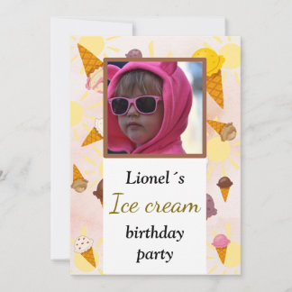 ice cream summer party photo einladung