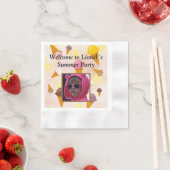 ice cream summer party photo serviette (Beispiel)