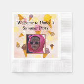 ice cream summer party photo serviette (Vorderseite)